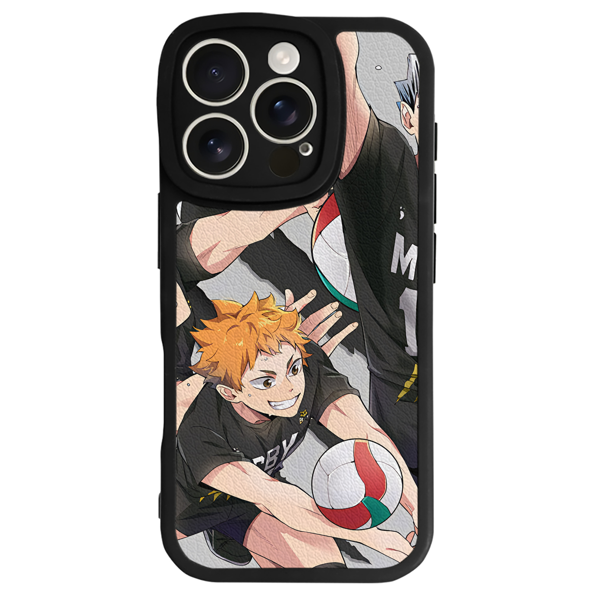 （画像用） ハイキュー!! Haikyu!! 【iPhone 16シリーズ対応】シリコンスマホケース（レザー調） 材質：シリコン